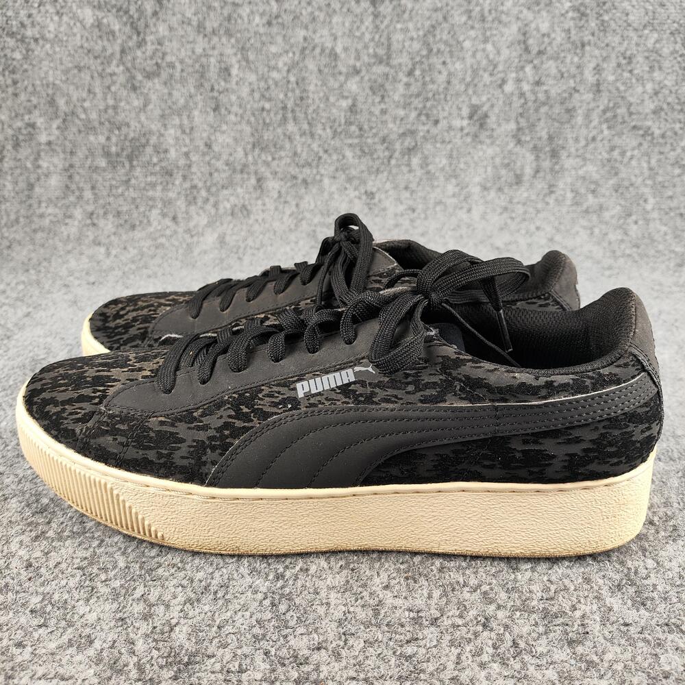 Puma Shoes Womens Size 11 Black Camo Low Top Casual Sneakers 363730-02